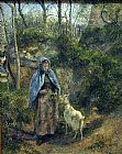 Camille Pissarro Girl with a Goat painting